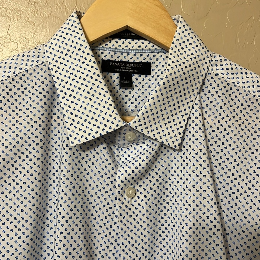 Banana Republic Men’s Slim Fit Stretch Dress Shirt NWOT L